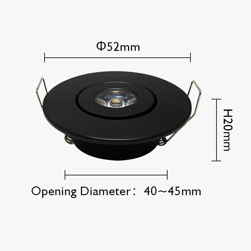 Lot de 6 mini spots LED dimmables encastrés - AluminiumSmooth.