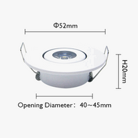 Lot de 6 mini spots LED dimmables encastrés - AluminiumSmooth.