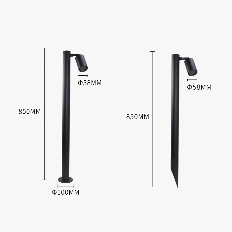 Lumière de pelouse LED en aluminium imperméable - Éclairage de jardin moderne | Marco Lucetti