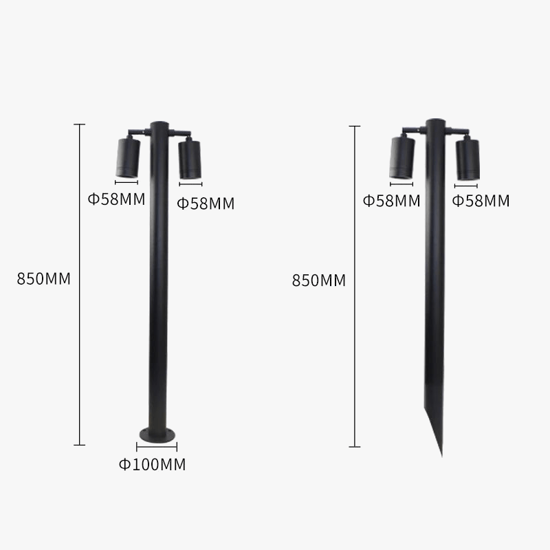 Lumière de pelouse LED en aluminium imperméable - Éclairage de jardin moderne | Marco Lucetti