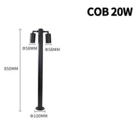Lumière de pelouse LED en aluminium imperméable - Éclairage de jardin moderne | Marco Lucetti COB20W-A