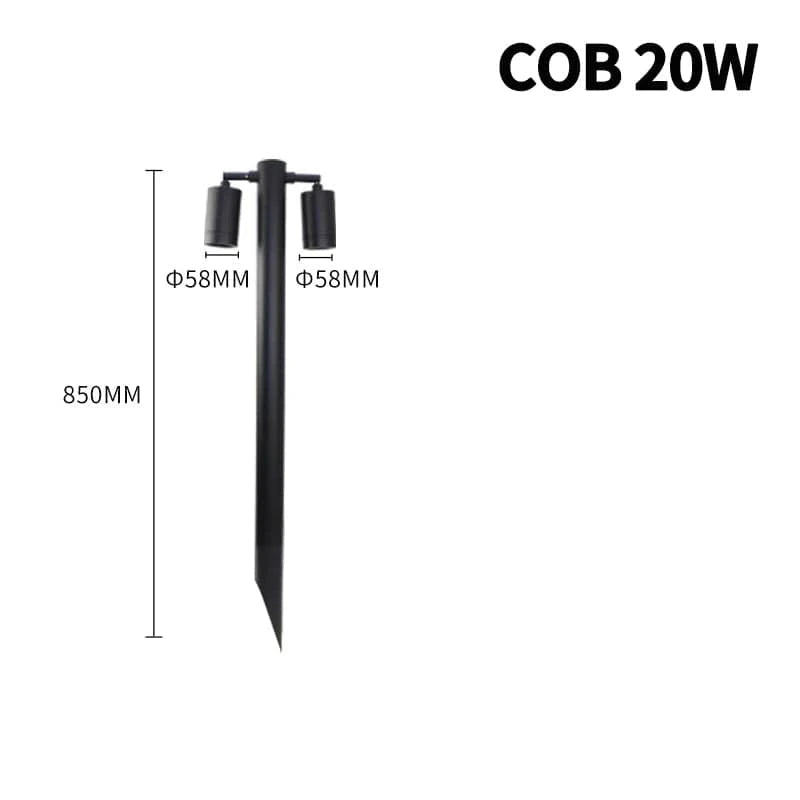 Lumière de pelouse LED en aluminium imperméable - Éclairage de jardin moderne | Marco Lucetti COB20W-B