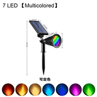 Lumière solaire de jardin LED branchée au sol - Décorative en pierre - Éclairage extérieur contemporain | Marco Lucetti 7 LED multicolores