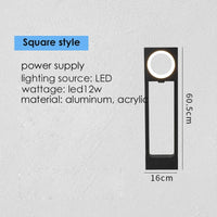 Lumières de Chemin LED pour Jardin et Allée en Aluminium Waterproof | Marco Lucetti Blanc froid / Style carré / LED12w | CHINE