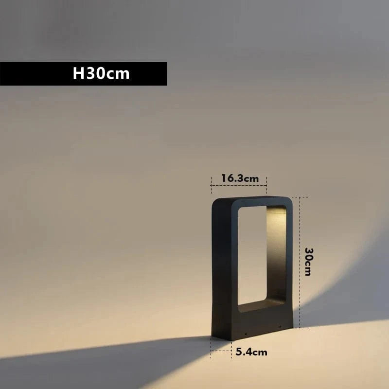 Lumières de jardin modernes en aluminium - Étanches IP54 - Éclairage extérieur pour villas et paysages | Marco Lucetti 30CM 7W Lumière chaude