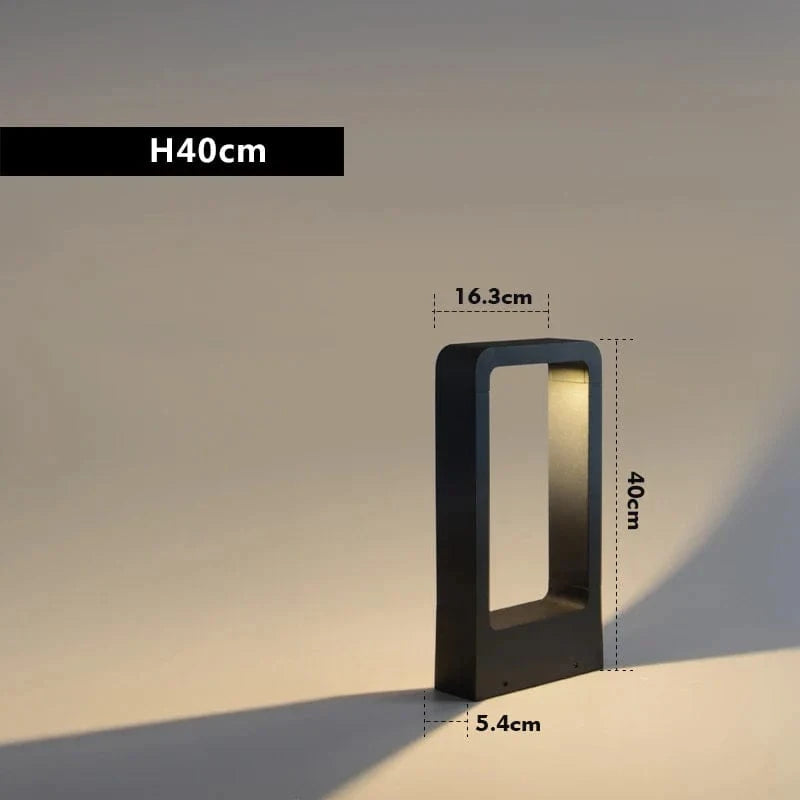 Lumières de jardin modernes en aluminium - Étanches IP54 - Éclairage extérieur pour villas et paysages | Marco Lucetti 40CM 7W Lumière chaude