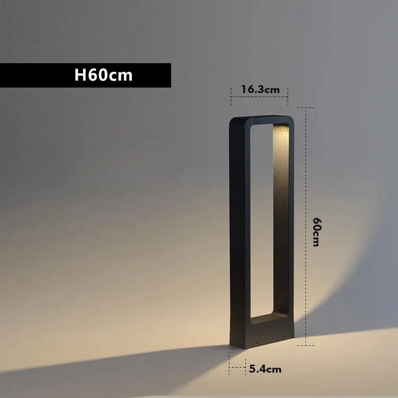 Lumières de jardin modernes en aluminium - Étanches IP54 - Éclairage extérieur pour villas et paysages | Marco Lucetti 60CM 7W Lumière chaude