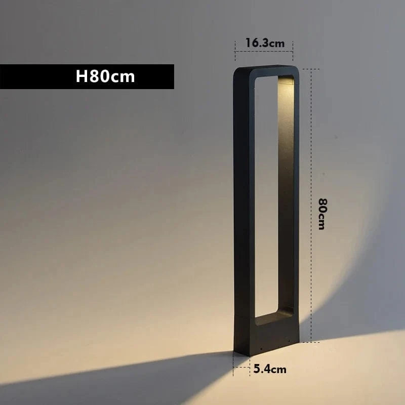 Lumières de jardin modernes en aluminium - Étanches IP54 - Éclairage extérieur pour villas et paysages | Marco Lucetti 80CM 10W Lumière chaude