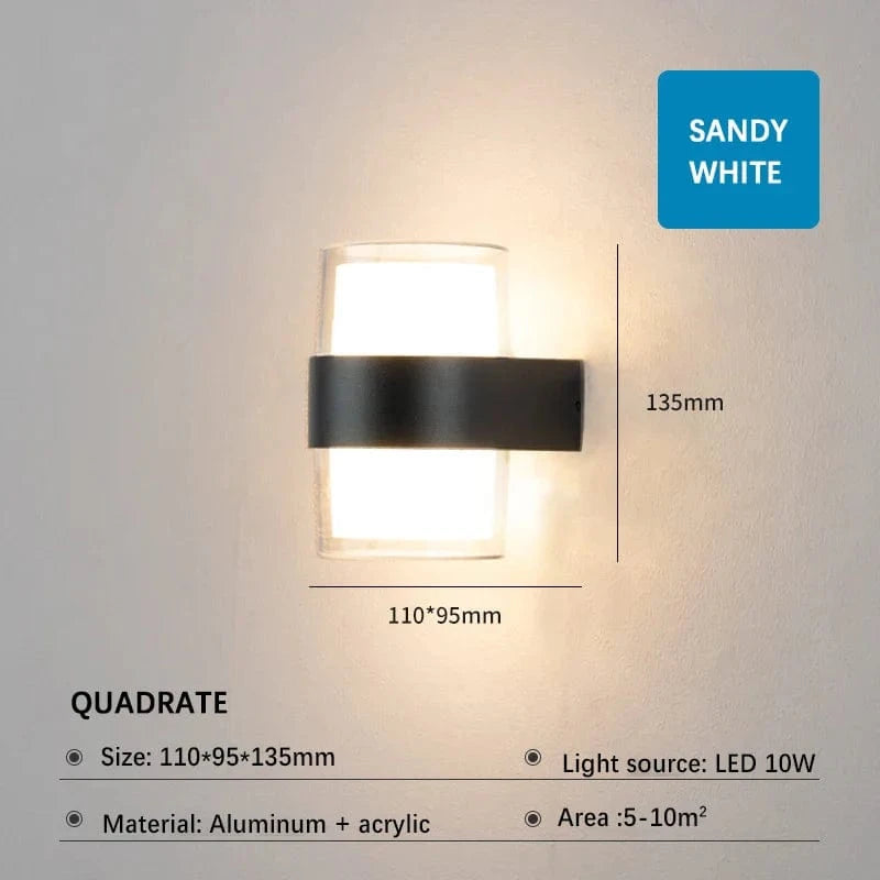 Lumières Extérieures Haut de Gamme avec IP65 Étanche Pour Décoration de Jardin Cour | Marco Lucetti Applique murale / Lumière blanche ronde