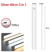Lumières LED Ultra Slim avec capteur de mouvement | Marco Lucetti Argent-40cm-3 en 1 / 3 couleurs dans une lampe