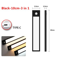 Lumières LED Ultra Slim avec capteur de mouvement | Marco Lucetti Noir-10cm-3 en 1 / 3 couleurs dans une lampe