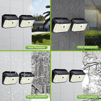 Lumières Solaires 176 LED d'Inondation avec Capteur de Mouvement IP65 - Lampe Murale pour l'Extérieur | Marco Lucetti