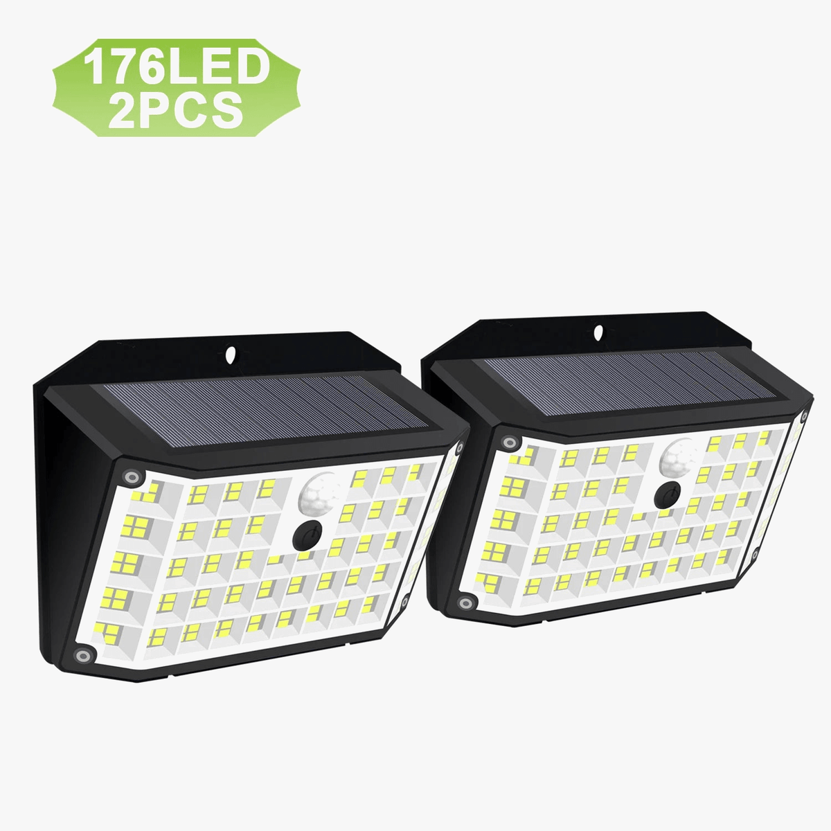 Lumières Solaires 176 LED d'Inondation avec Capteur de Mouvement IP65 - Lampe Murale pour l'Extérieur | Marco Lucetti