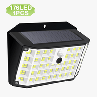 Lumières Solaires 176 LED d'Inondation avec Capteur de Mouvement IP65 - Lampe Murale pour l'Extérieur | Marco Lucetti