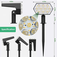 Lumières Solaires Extérieures LED - Éclairage Solaires - 2 en 1 pour Jardin | Marco Lucetti