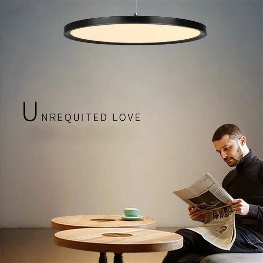 Lumières suspendues nordiques LED : suspension ronde en fer | Marco Lucetti