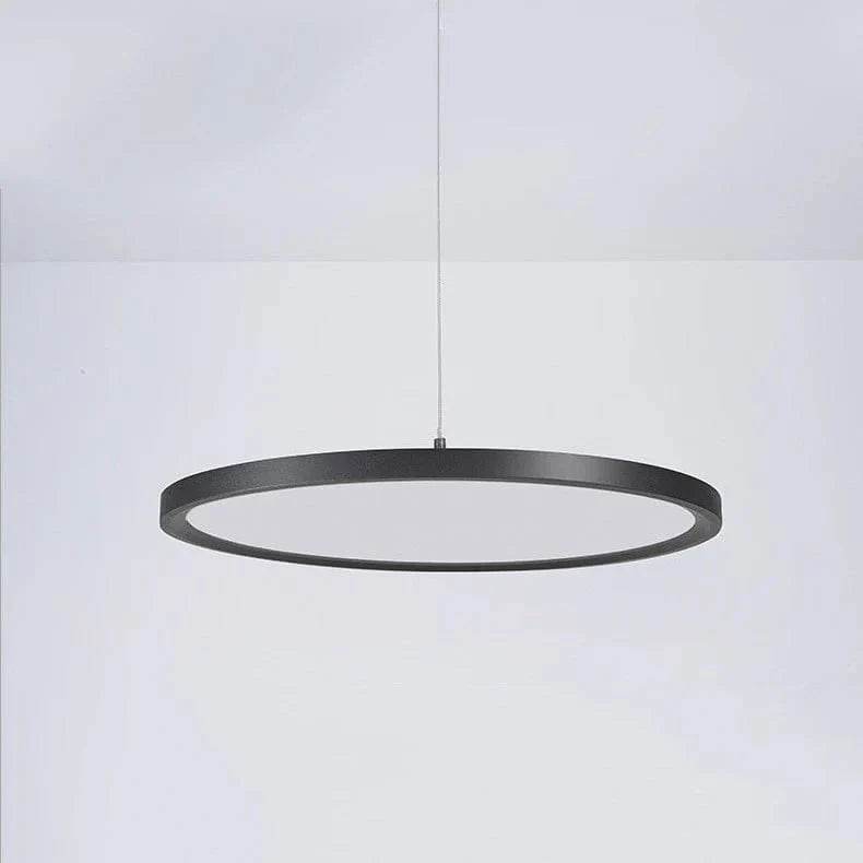 Lumières suspendues nordiques LED : suspension ronde en fer | Marco Lucetti Noir / Diamètre 50cm / Lumière blanche