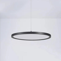 Lumières suspendues nordiques LED : suspension ronde en fer | Marco Lucetti Noir / Diamètre 50cm / Lumière blanche