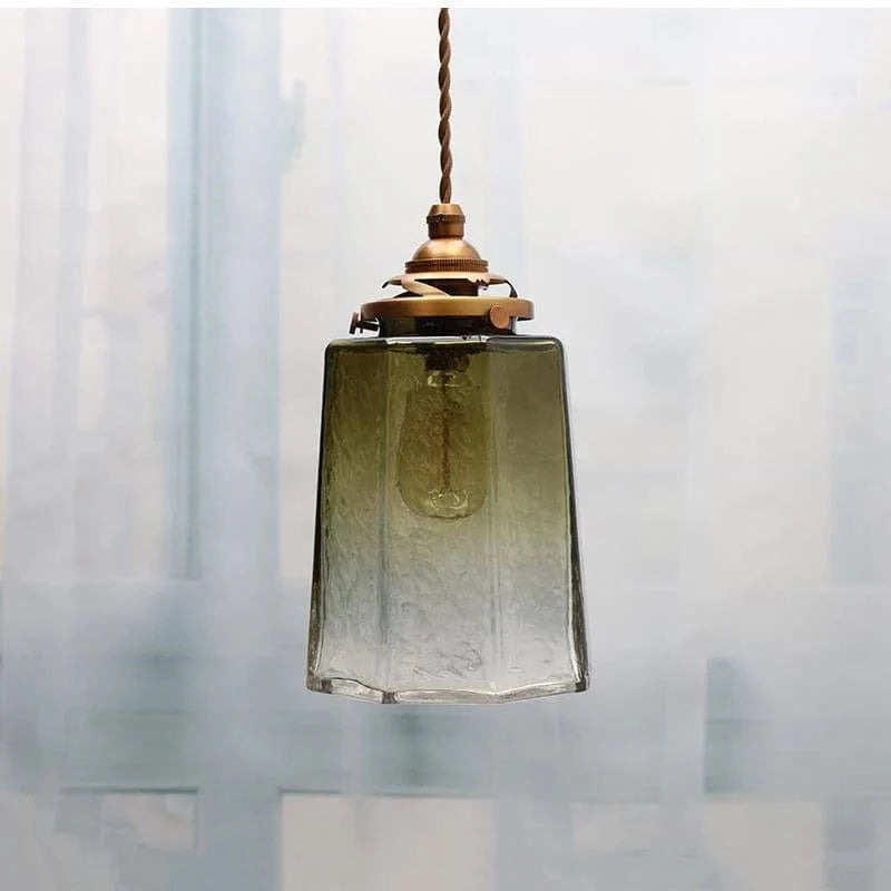Luminaire antique de suspension en verre de cuivre de luxe | Marco Lucetti