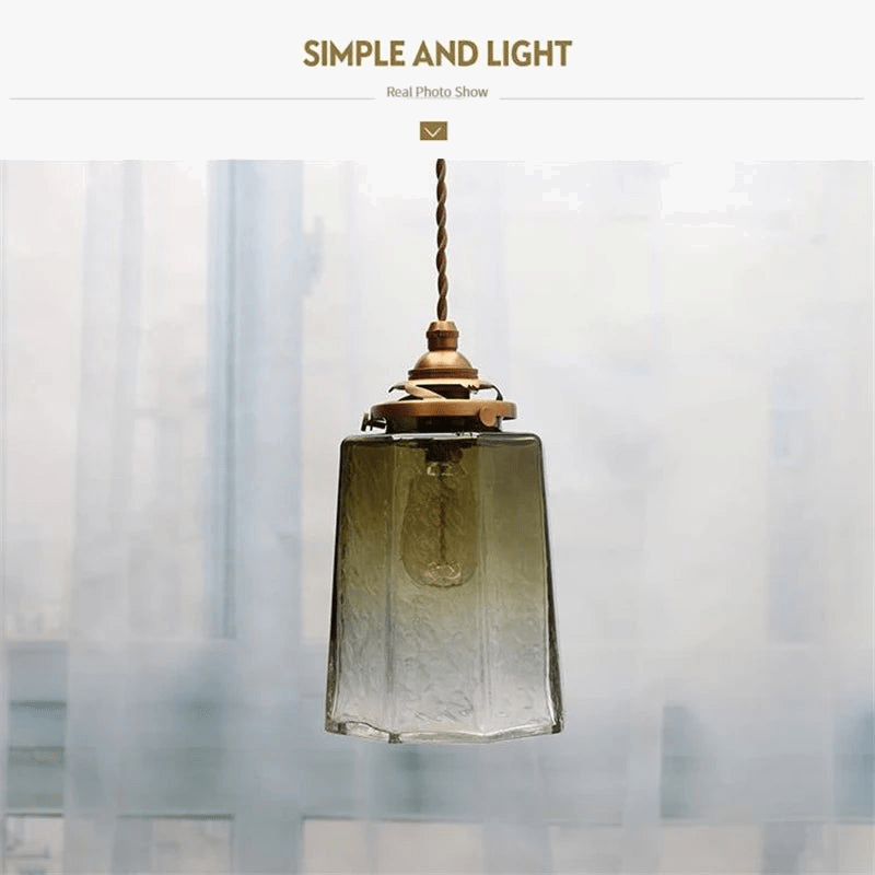 Luminaire antique de suspension en verre de cuivre de luxe | Marco Lucetti