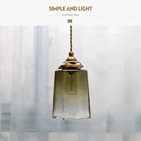 Luminaire antique de suspension en verre de cuivre de luxe | Marco Lucetti