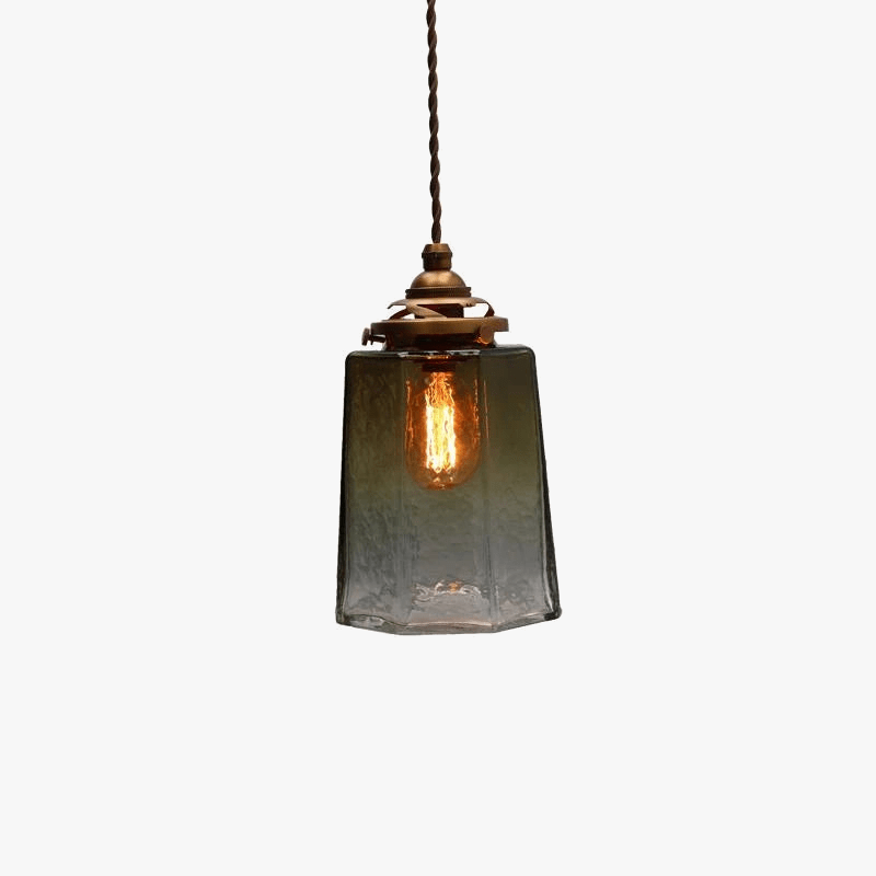 Luminaire antique de suspension en verre de cuivre de luxe | Marco Lucetti