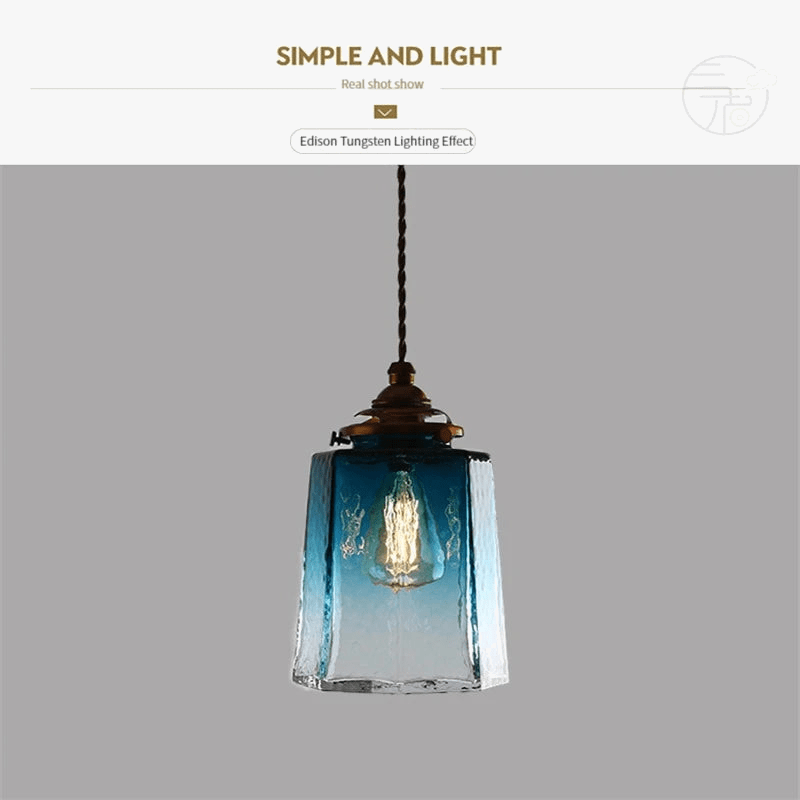 Luminaire antique de suspension en verre de cuivre de luxe | Marco Lucetti