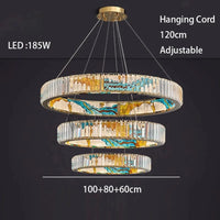 Luminaire Art Déco LED Doré Réglable | Marco Lucetti 100-80-60cm / Chrome / Lumière 3 couleurs