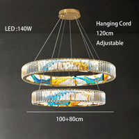 Luminaire Art Déco LED Doré Réglable | Marco Lucetti 100-80 cm / Chrome / Lumière 3 couleurs