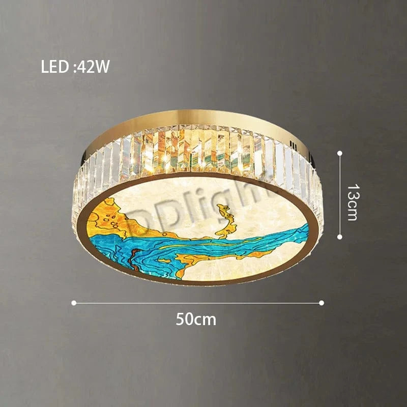 Luminaire Art Déco LED Doré Réglable | Marco Lucetti C Rond 50cm / Chrome / Lumière 3 couleurs