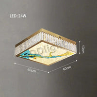 Luminaire Art Déco LED Doré Réglable | Marco Lucetti Carré C 40cm / Chrome / Lumière 3 couleurs