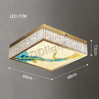 Luminaire Art Déco LED Doré Réglable | Marco Lucetti Carré C 60cm / Chrome / Lumière 3 couleurs