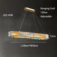 Luminaire Art Déco LED Doré Réglable | Marco Lucetti L100cm / Chrome / Lumière 3 couleurs
