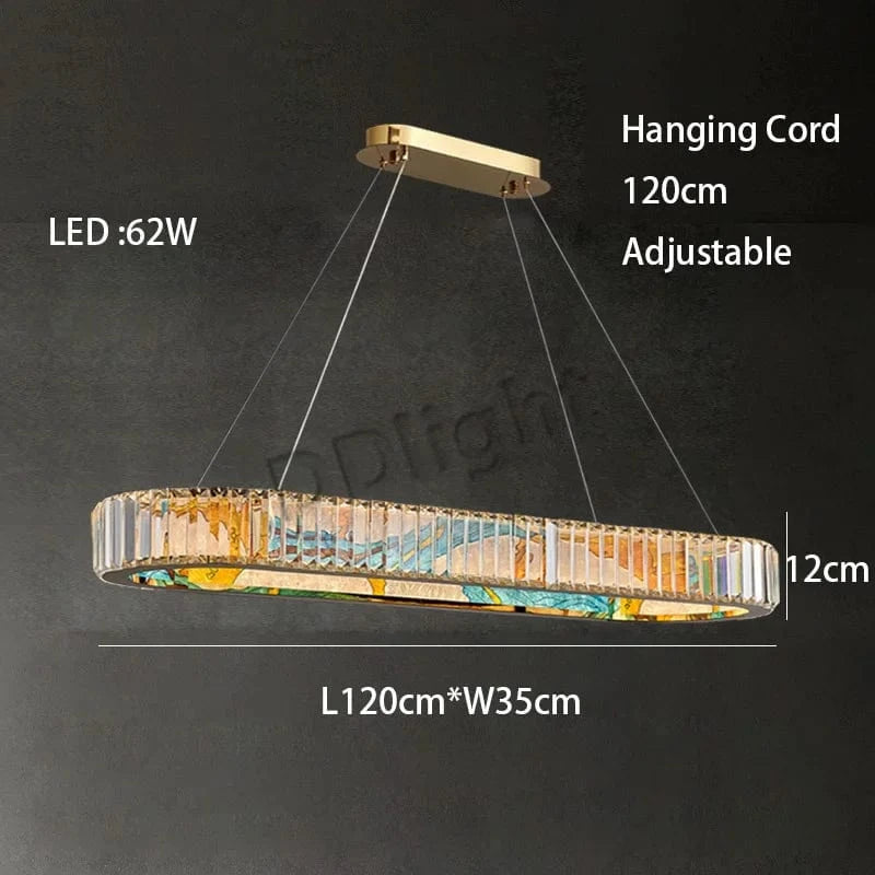 Luminaire Art Déco LED Doré Réglable | Marco Lucetti L120cm / Chrome / Lumière 3 couleurs