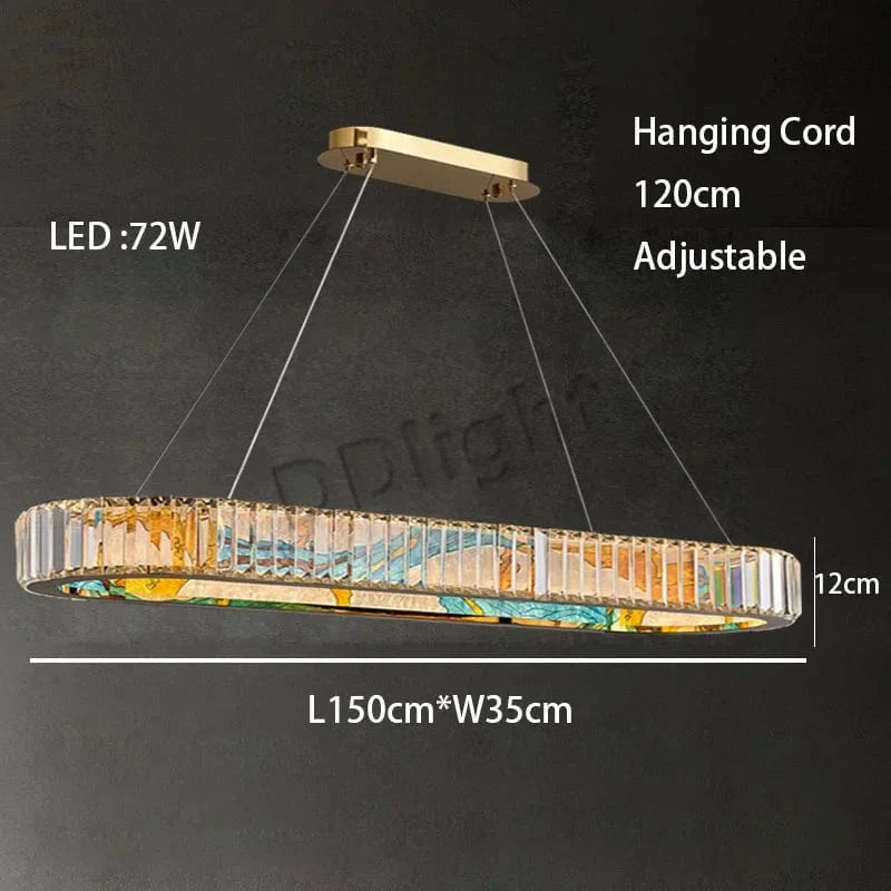 Luminaire Art Déco LED Doré Réglable | Marco Lucetti L150cm / Chrome / Lumière 3 couleurs