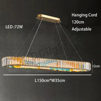 Luminaire Art Déco LED Doré Réglable | Marco Lucetti L150cm / Chrome / Lumière 3 couleurs