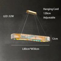 Luminaire Art Déco LED Doré Réglable | Marco Lucetti L80cm / Chrome / Lumière 3 couleurs