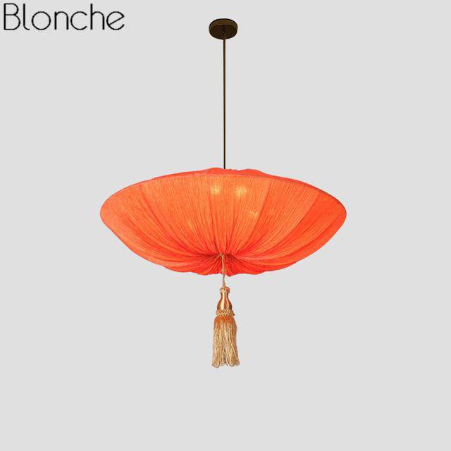 Luminaire chinois à LED ColorSpark | Marco Lucetti Orange foncé / 60x26cm
