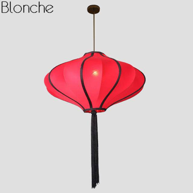 Luminaire chinois à LED ColorSpark | Marco Lucetti Rouge / 60x26cm