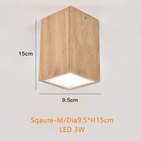 Luminaire circulaire LED en bois Rogely | Marco Lucetti Carré - M / Chaude