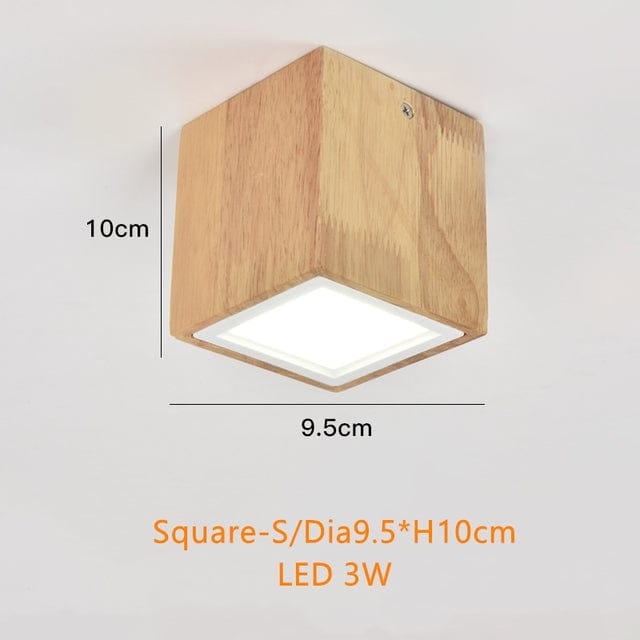 Luminaire circulaire LED en bois Rogely | Marco Lucetti Carré - S / Chaude