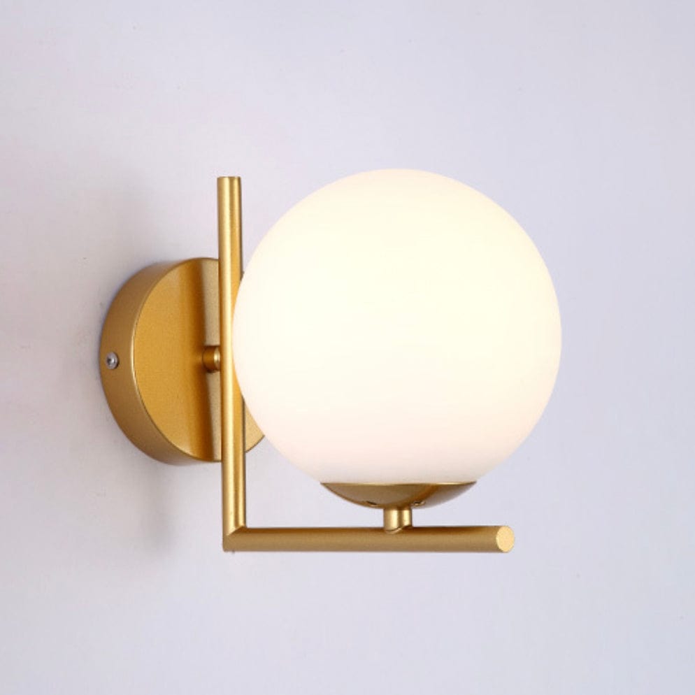 Luminaire contemporain avec boule en verre noir ou doré | Marco Lucetti