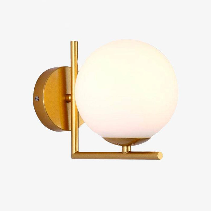 Luminaire contemporain avec boule en verre noir ou doré | Marco Lucetti Doré