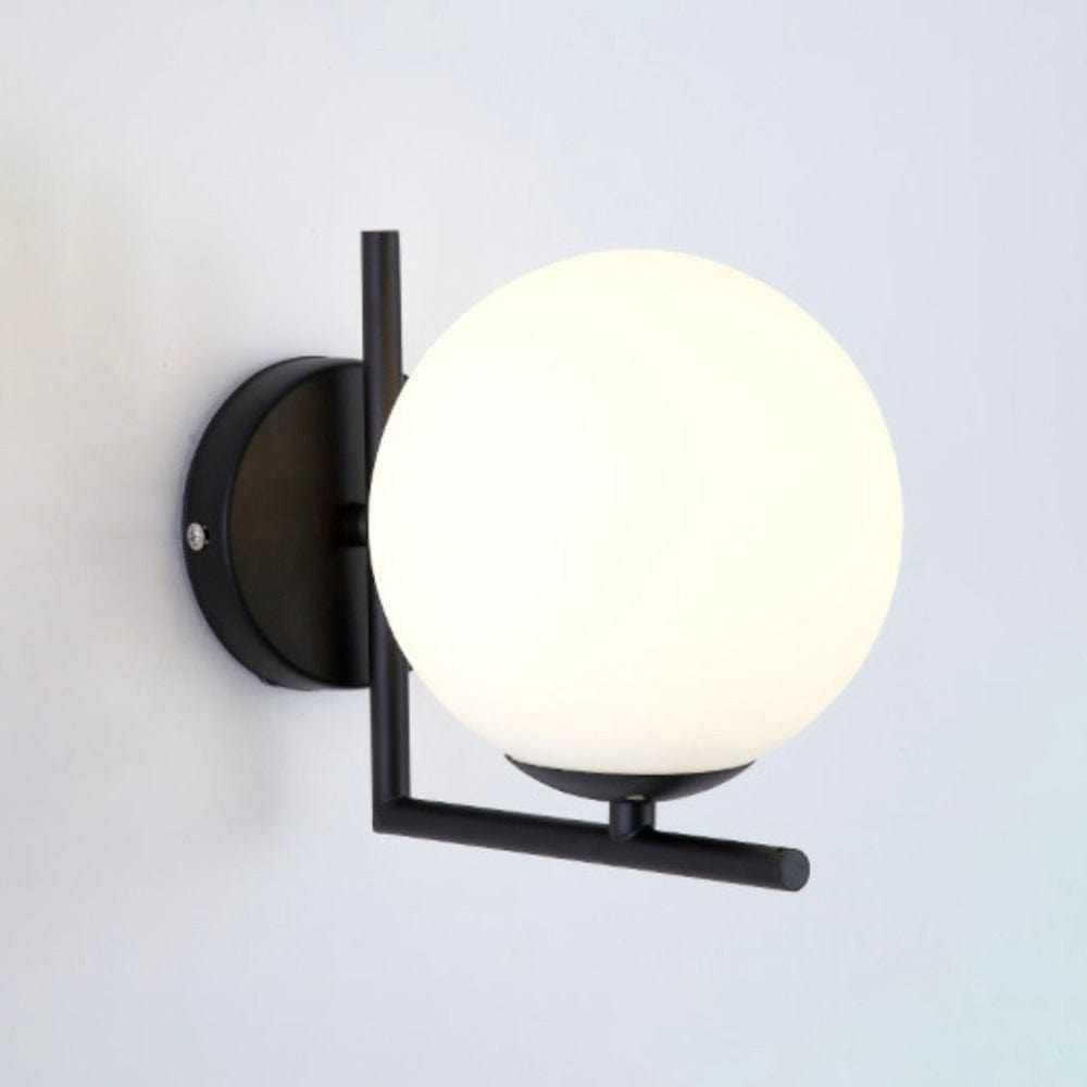 Luminaire contemporain avec boule en verre noir ou doré | Marco Lucetti Noir
