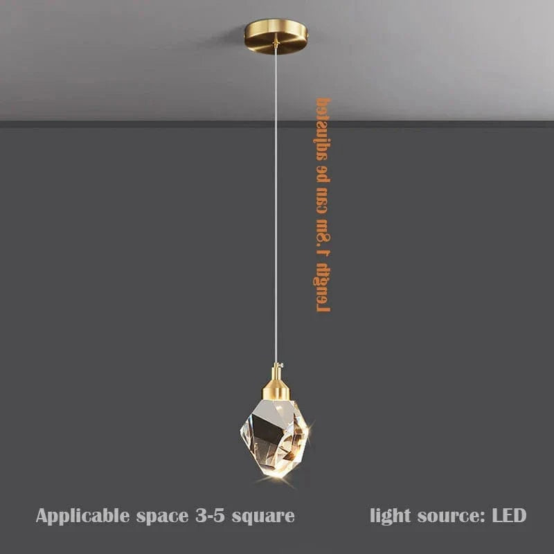 Luminaire de chevet en cristal | Marco Lucetti Lumière blanche