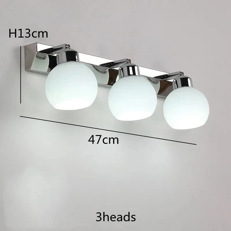Luminaire de salle de bains en cristal noir et chrome - Moderne | Marco Lucetti 3 lampes / Blanc chaud