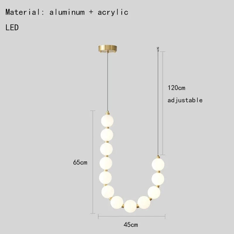 Luminaire de suspension LED en laiton avec fil réglable et abat-jour rond | Marco Lucetti A-12 balles / 3000K