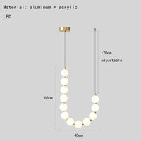 Luminaire de suspension LED en laiton avec fil réglable et abat-jour rond | Marco Lucetti A-12 balles / 3000K