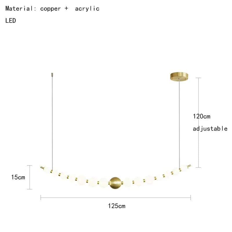 Luminaire de suspension LED en laiton avec fil réglable et abat-jour rond | Marco Lucetti C-Cuivre 125cm / 3 modifiables