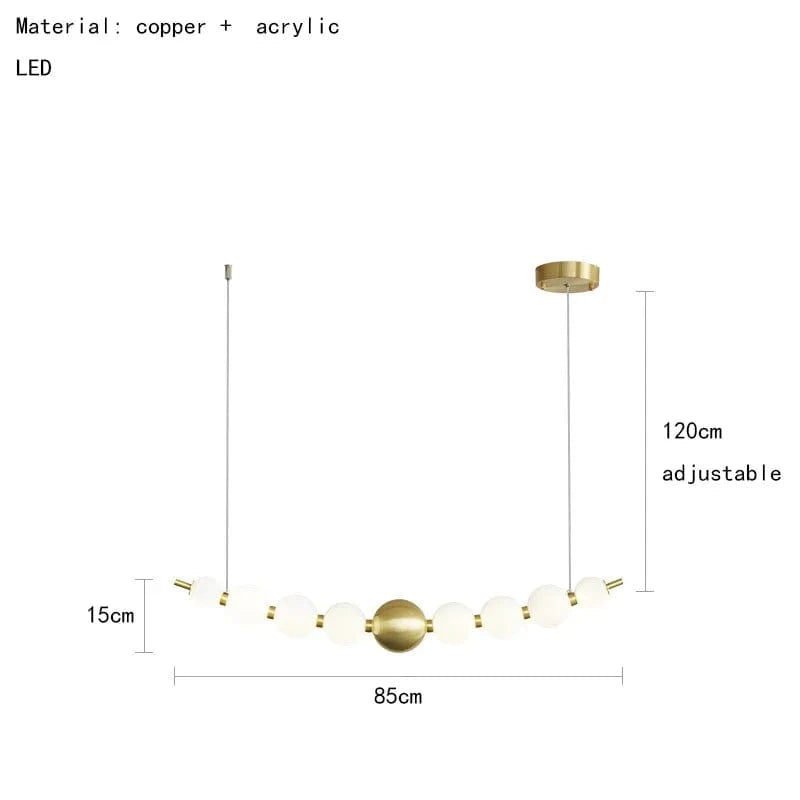 Luminaire de suspension LED en laiton avec fil réglable et abat-jour rond | Marco Lucetti C-Cuivre 85cm / 3 modifiables